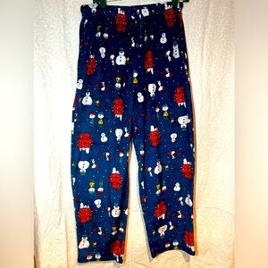 Peanuts pajama pants! Unisex size L velour pants